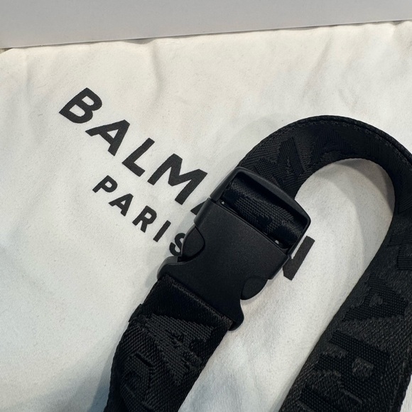 Balmain Paris Black Leather Bum Bag - Picture 7 of 13